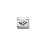 Nomination Classic OXIDIZED SYMBOLS in Silver Heart with wings Charm